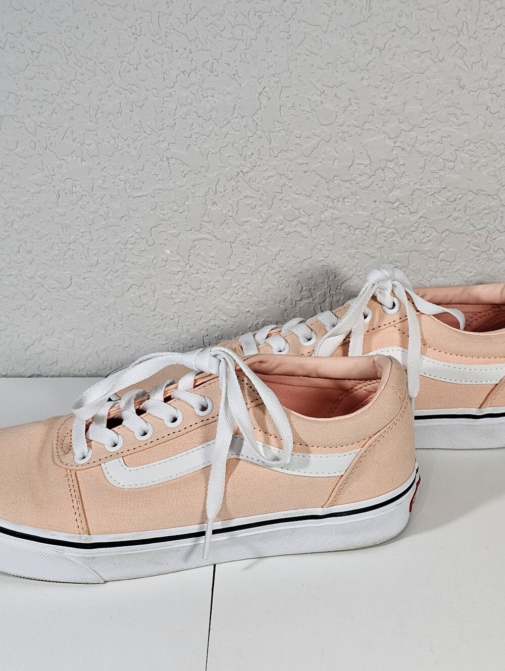 Vans Tropical Peach Canvas Sneakers Size 8 - Picture 4 of 8